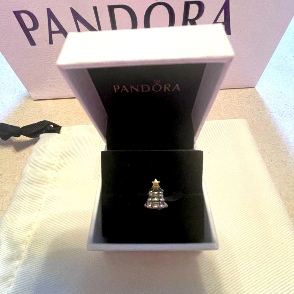 Pandora Christmas Tree Charm with 14k Star